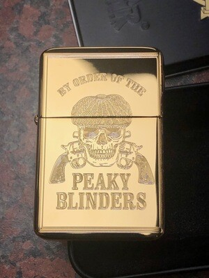 Peaky Blinders Lighter, Polished Gold Finish