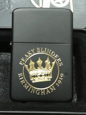Peaky Blinders Lighter, Birmingham logo Matte Black