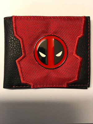 Classic Red+black Deadpool Logo Wallet, Marvel Comics / Movie