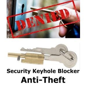 KEYHOLE BLOCKER for mortice Sashlock or Deadlock LOCK BLOCK
