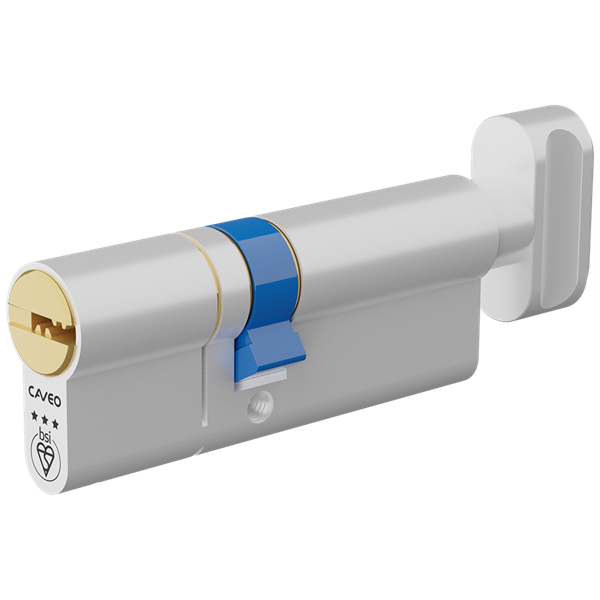 Caveo 3 STAR Euro Cylinder Lock 35/45 Thumbturn (on 45 side) - 80mm ANTI-SNAP PICK &amp; BUMP