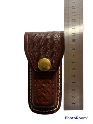 Small Brown Leather POUCH / SHEATH suitable for Swiss Army Knife