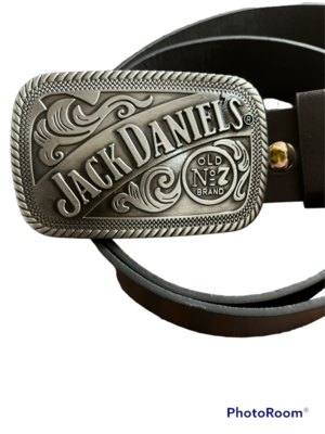 Jack Daniel’s Western Style Buckle with belt Old no.7 brand silver daniels