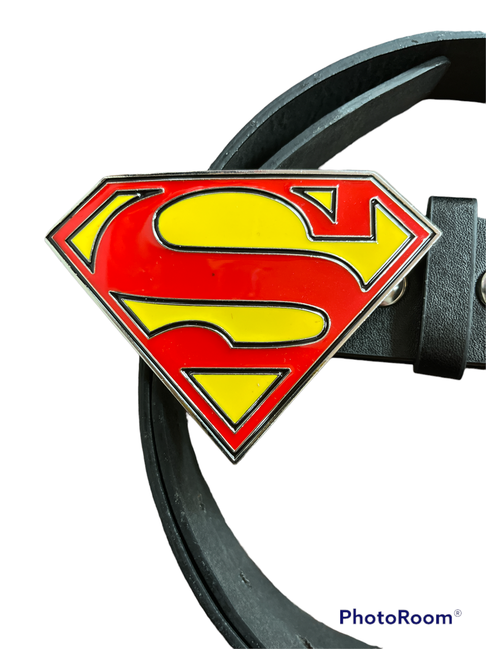 Superman Classic S Logo Belt Buckle with belt Justice League