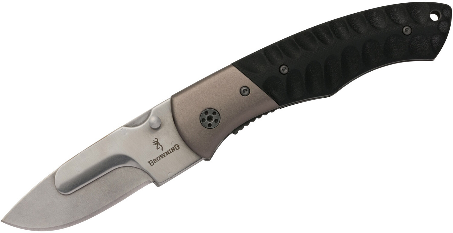 Browning - Speed Load Steel Folding Knife - 3 Spare Drop Point Blades + 1 Caper Blade + Nylon Pouch