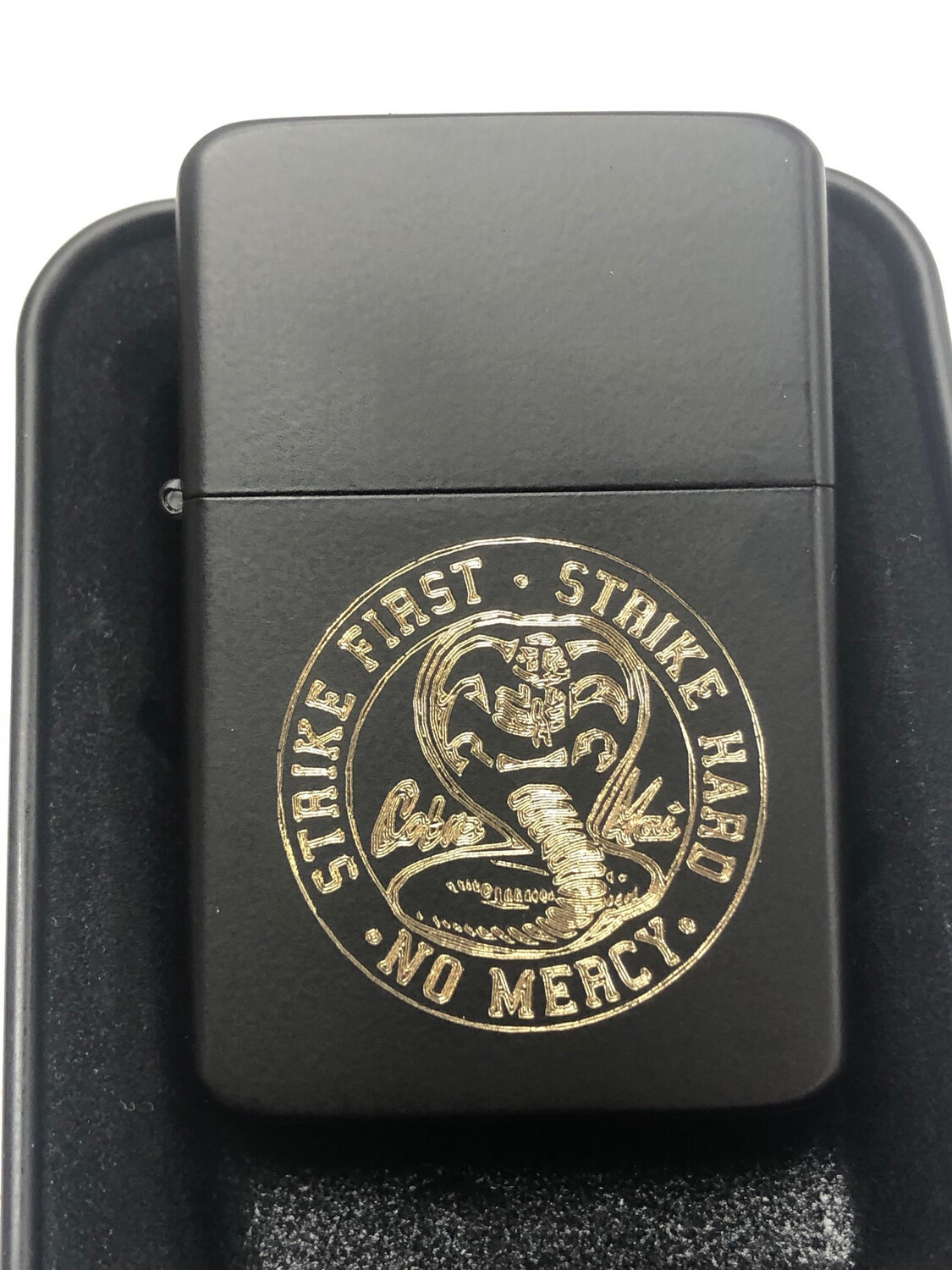 Cobra Kai Logo Lighter, Polished Black Finish