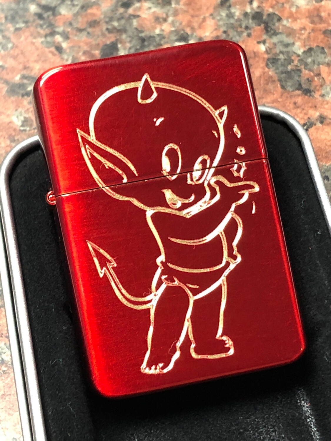 Hot Stuff Lighter, Polished Red Finish