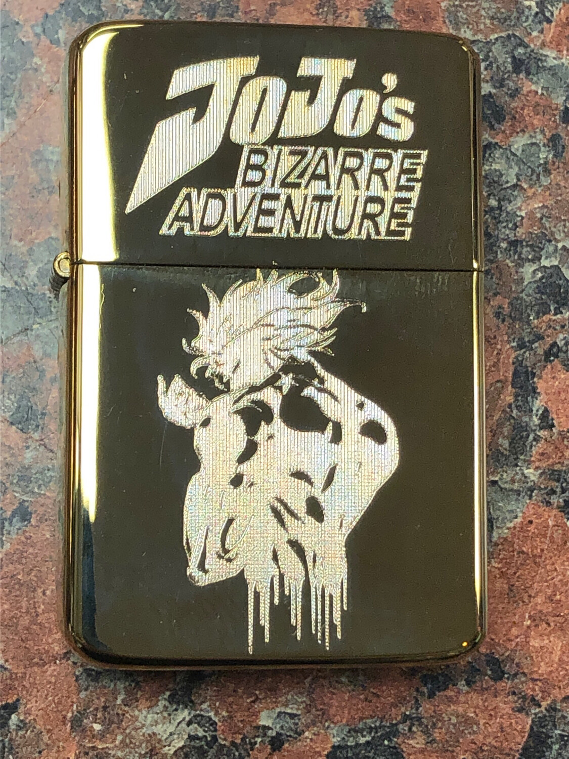 Jojo’s Bizarre Adventure DIO + Logo , Polished Gold Finish