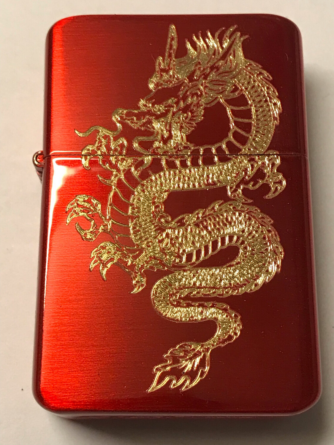 Chinese Dragon Lighter, Polished Red Finish