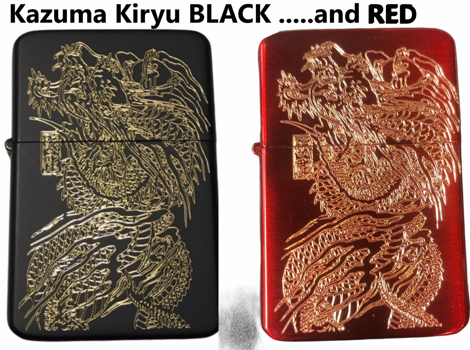 Yakuza / Like A Dragon - Kiryu Dragon Tattoo Lighter, Red/Black Colours