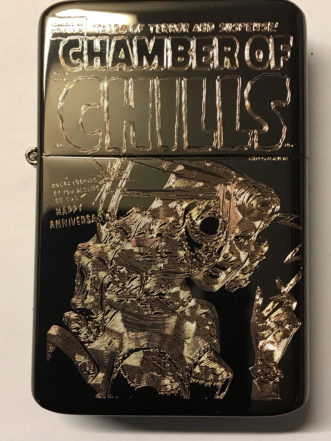 CHAMBER OF CHILLS no.19 Comic Cover Lighter, Polished Black Finish