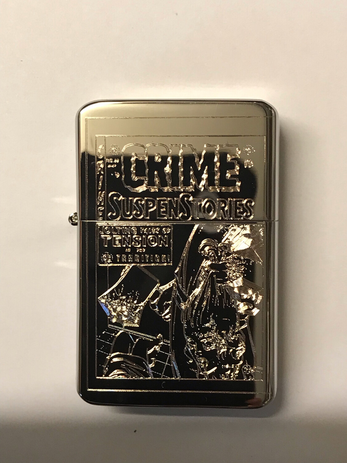 CHAMBER OF CHILLS Comic Cover Lighter, Polished Silver/Chrome Finish