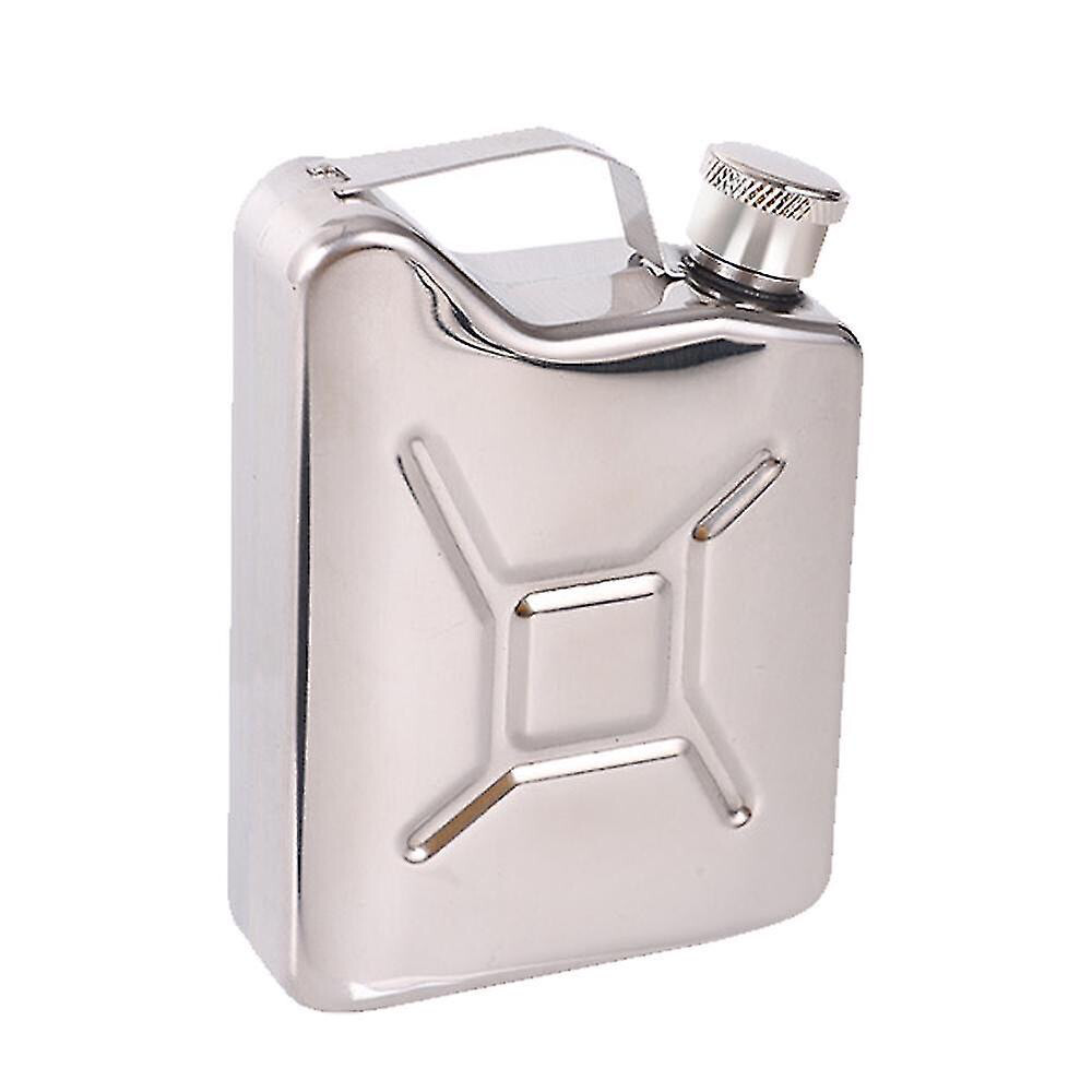 5oz Chrome Jerrycan Hip Flask with Gift Box and Funnel