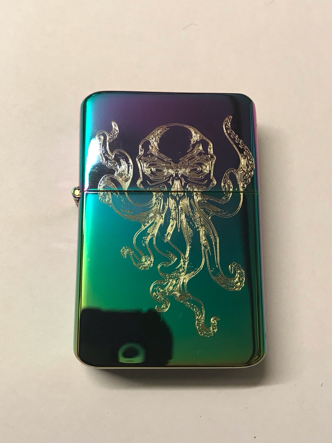 Cthulhu Tentacle Head Lighter, Rainbow Spectrum Finish Lovecraft monster Cthulhu Tentacle Head Lighter, Rainbow Spectrum Finish Lovecraft monster