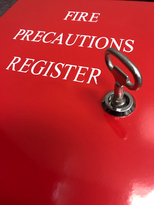 Steel Fire Safety Precautions Documents Register Box