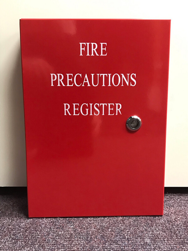 Steel Fire Safety Precautions Documents Register Box