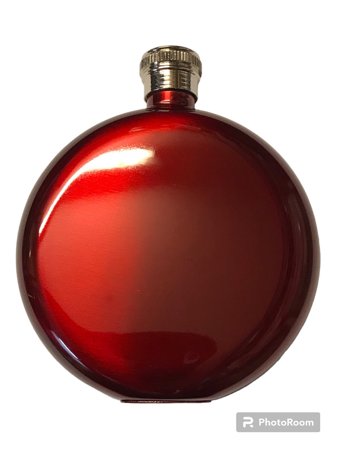 5oz Round Polished Red Hip Flask