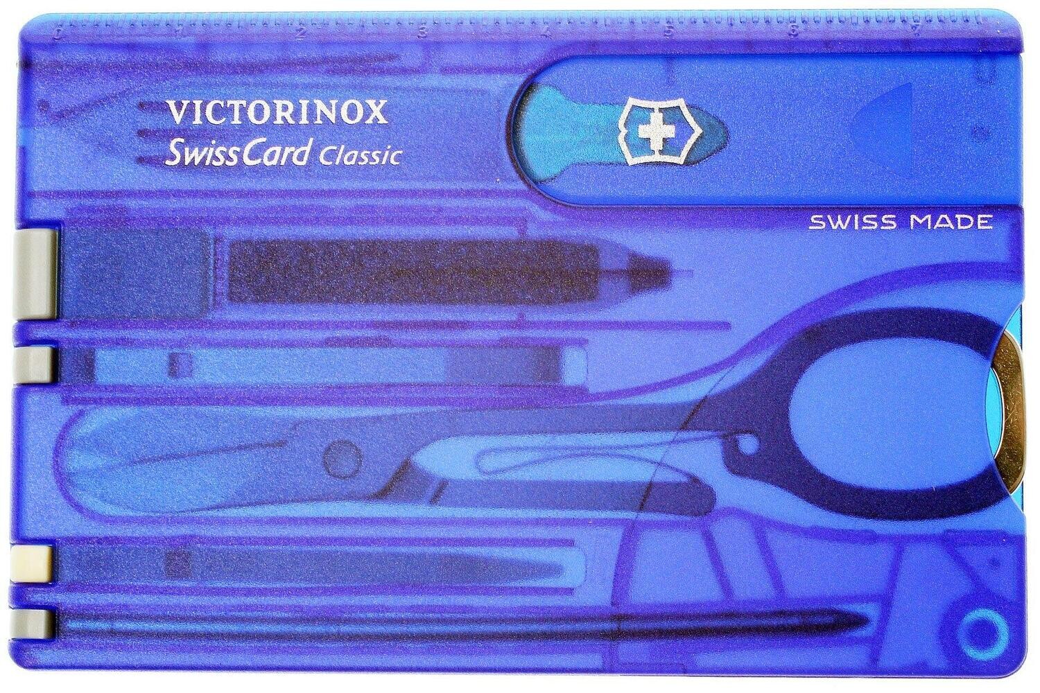 Victorinox Swiss Army Knife - SWISS CARD CLASSIC blue