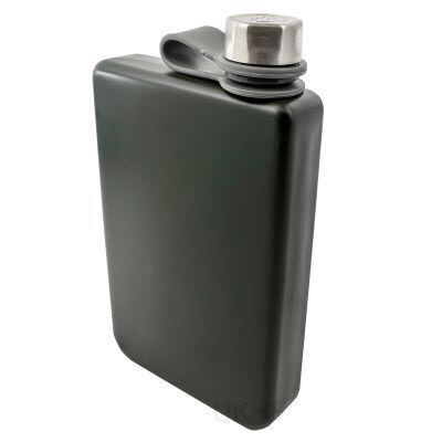 7.7Oz (236ml) Black Stainless Steel Trekking Hip Flask