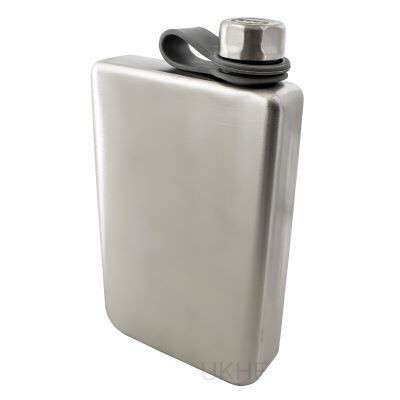 7.7Oz (236ml) Silver Stainless Steel Trekking Hip Flask