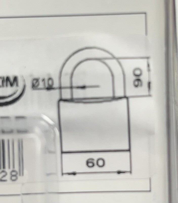 VIRO 60mm Marine Long Shackle Padlock Rust Proof Stainless Steel