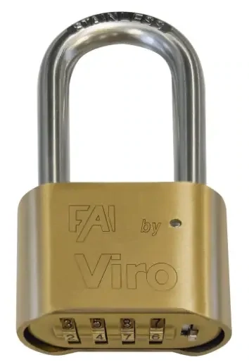 VIRO 50mm Marine Combination Padlock Rust Proof Stainless Steel Shackle