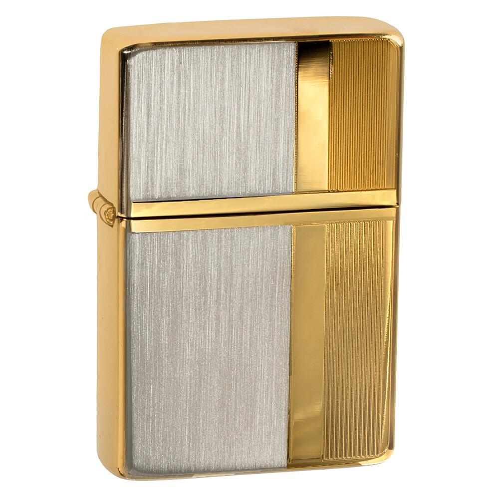 TASMAN Duo Tone Lighter in Gift Box Brass Collection Premium