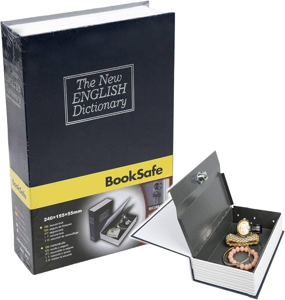 HomeSafe - False Dictionary Safe Book Hidden Storage Compartment With Key