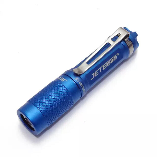 JETBeam JET-UV Pocket Clip Mini Ultra Violet Light - 1AAA, 365nm forensic flashlight torch Keychain, Counterfeit Fraud Currency Detector, Battery Operated.