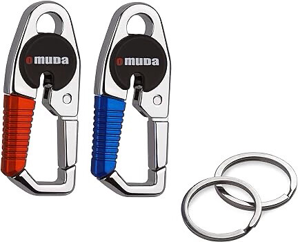 Omuda - Secure Carabiner Keyring (in Red or Blue)
