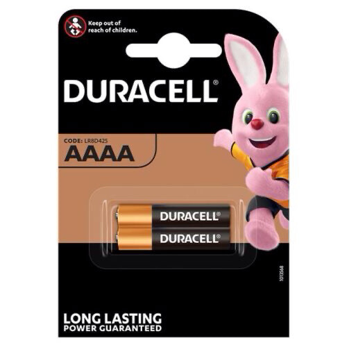 Duracell - 2 pack AAAA 1.5V Long Lasting Life Alkaline Battery Batteries