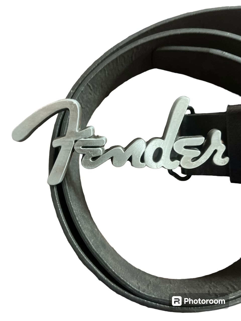 FENDER Guitars Logo buckle with belt silver design