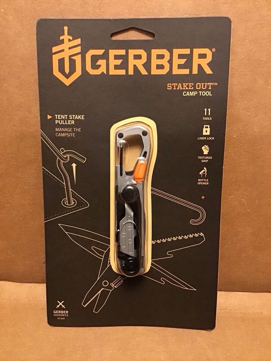 GERBER STAKE-OUT CAMP MULTI-TOOL SILVER BLISTER