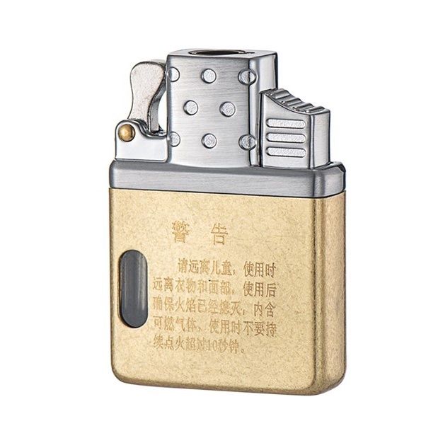Zorro Original Single Jet Flame Lighter Insert SILVER finish (Outer Case Not Included)