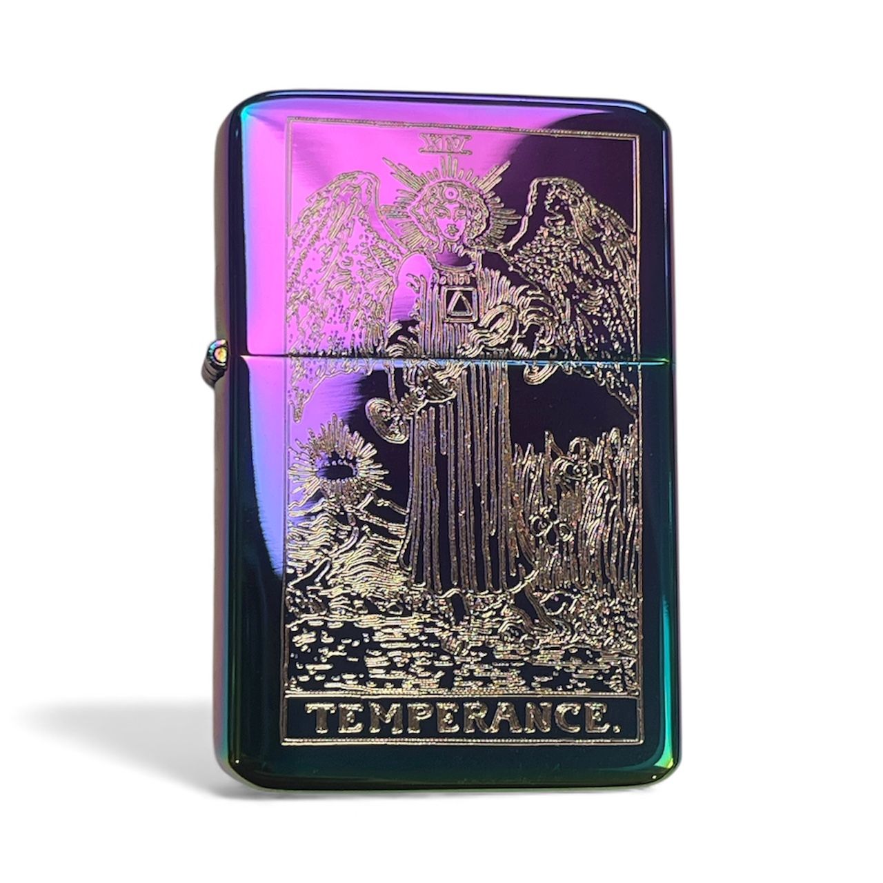 TEMPERANCE tarot card design Lighter Rainbow/Spectrum Finish