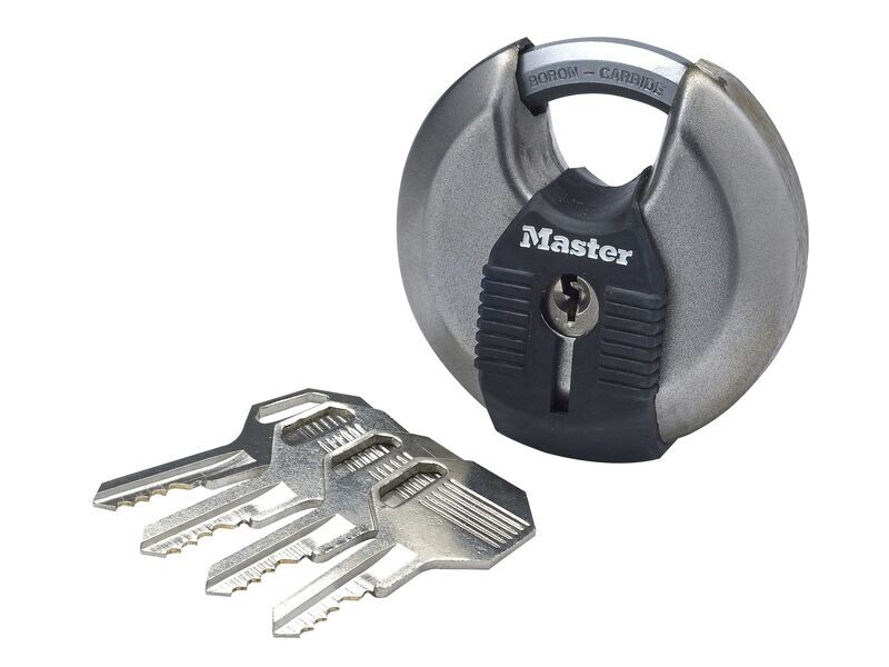 2-3/4in (70mm) MASTER LOCK EXCELL Stainless Steel Discus Padlock with Shrouded Shackle