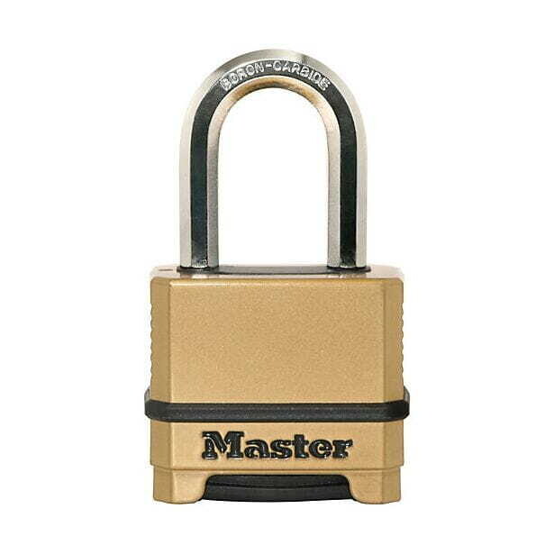 56mm wide MASTER LOCK Excell zinc body PADLOCK with 51mm long shackle set-your-own combination
