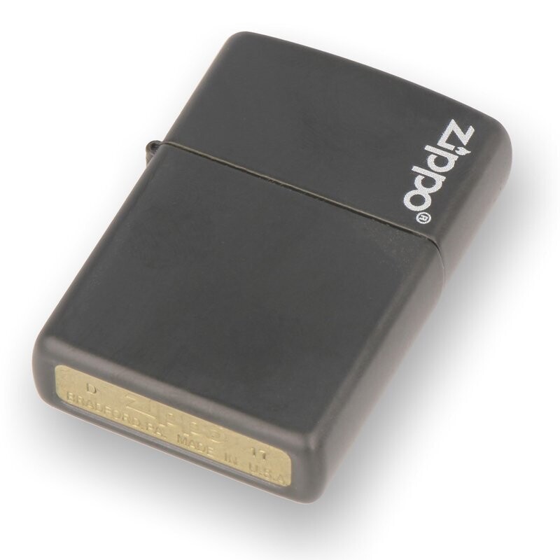 Matte Black Windproof Zippo Lighter with Gift Box