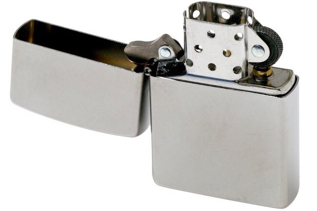 Brushed Chrome Windproof Zippo Lighter with Gift Box