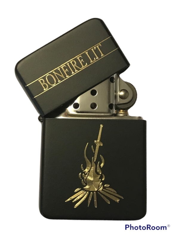 Dark Souls - BONFIRE LIT Lighter, matte black finish
