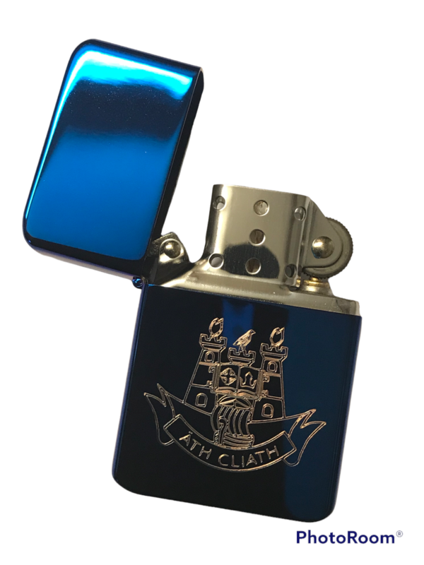 Dublin County Crest Lighter, Polished Blue Finish Coat of Arms