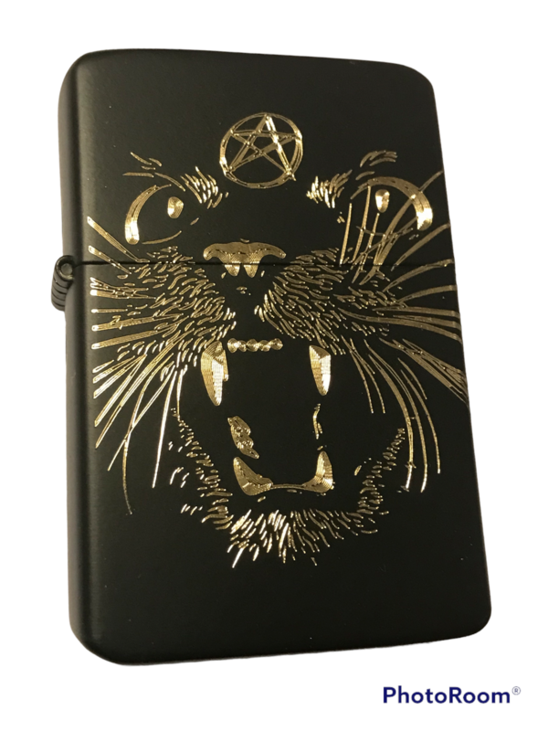Pentagram Cat Lighter, Matte Black Finish