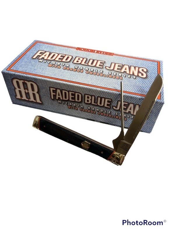 Rough Ryder Pipe Doctor Pocket Knife with denim micarta handles