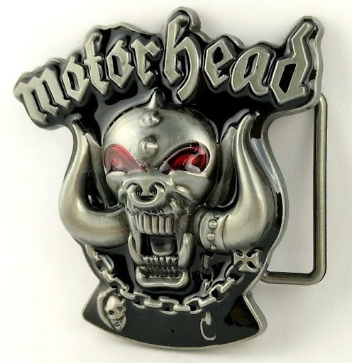 Motorhead logo War Pig Skull Logo Buckle with belt heavy metal band