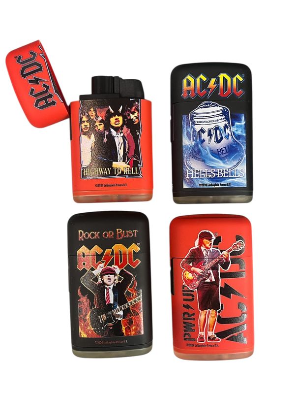 AC/DC Lighter SET of 4 jet flame butane gas PROF refillable acdc