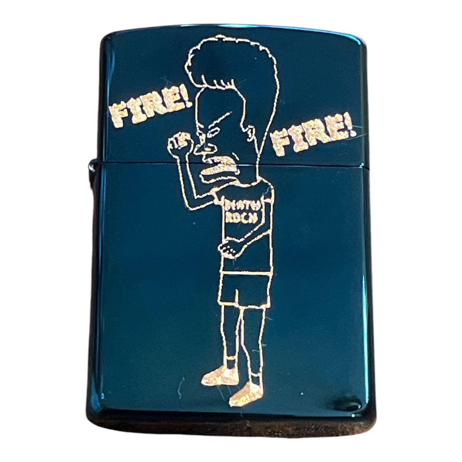 Beavis Fire! Fire! Lighter, Blue Ice Finish and butthead