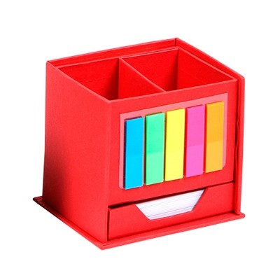 CUBO ECOLOGICO PORTA PLUMAS CON HOJAS