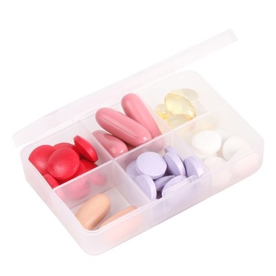 PASTILLERO CON 6 COMPARTIMENTOS
