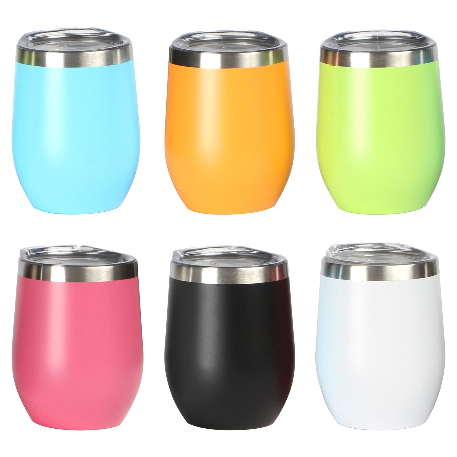 Vaso de acero inoxidable con tapa de plástico