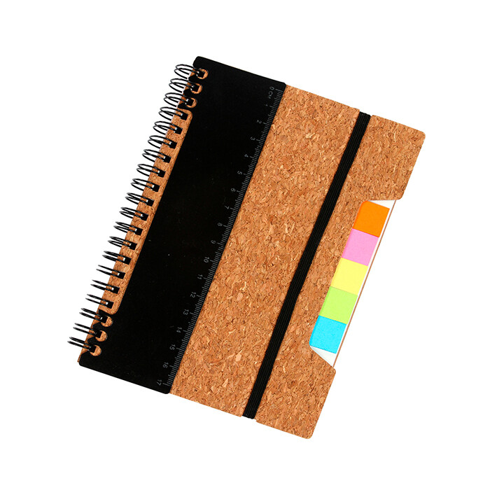 libreta con pasta tipo corcho